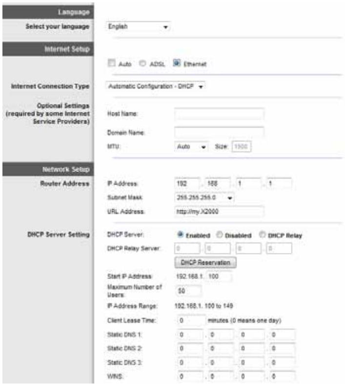 LINKSYS X3000 - Ethernet mode - 1