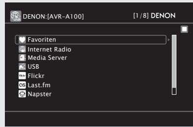 DENON AVR-A100 - Drücken Sie NET/USB, um "NET/USB" als Eingangsquelle auszuwahlen. - 1