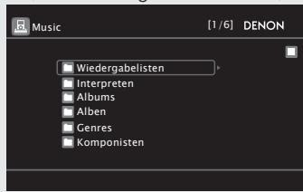 DENON AVR-A100 - Drücken Sie DOCK, um "DOCK" als Eingangsquelle auszuwahlen. - 1
