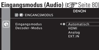 DENON AVR-A100 - Optionen, die mit dem "QUEILLE WÄHLEN"-Verfahren eingerichtet werden werden können - 10