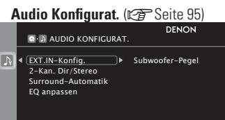 DENON AVR-A100 - Elemente, die mit dem "MANUELLE KONFIG" Verfahren eingestellt werden konnen - 3