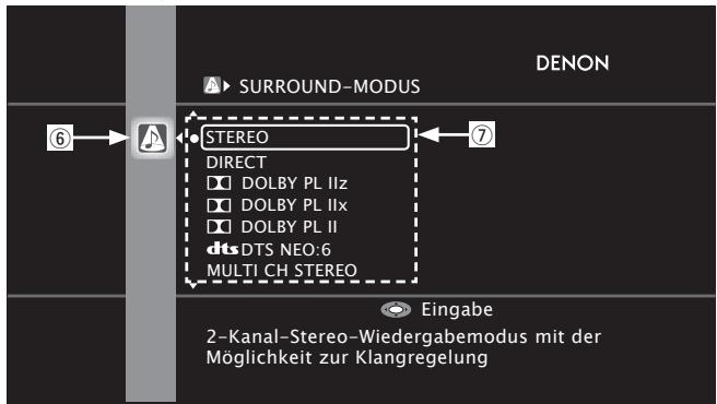 DENON AVR-A100 - Beispiele für Menu-Bildschirmanzeigen - 3