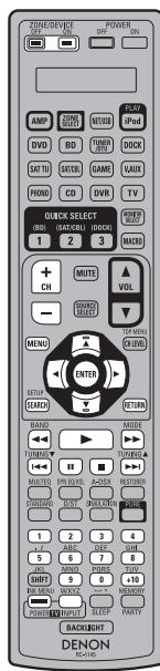 DENON AVR-A100 - Bedienung von Set-Top-Box für Satellit (SAT) / Kabel (CBL) / IP TV - 1