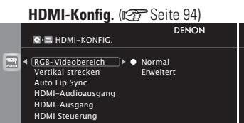 DENON AVR-A100 - Elemente, die mit dem "MANUELLE KONFIG" Verfahren eingestellt werden konnen - 2