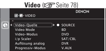 DENON AVR-A100 - Optionen, die mit dem "QUEILLE WÄHLEN"-Verfahren eingerichtet werden werden können - 6