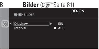 DENON AVR-A100 - Optionen, die mit dem "QUEILLE WÄHLEN"-Verfahren eingerichtet werden werden können - 8