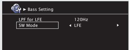 DENON DHT1312BA - Utilice para selectionar "SW Mode" y para selectionar un ajuste detallado. - 1