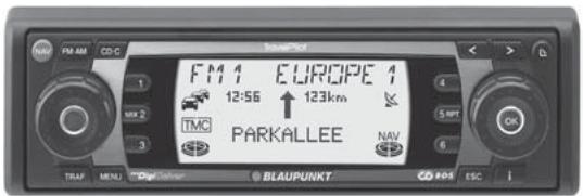 BLAUPUNKT TRAVELPILOT E1 - Retirer la façade - 1