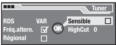 BLAUPUNKT TRAVELPILOT ROME NAV55E - Changer et mémoriser le réglage du point du menu - 1