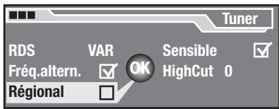BLAUPUNKT TRAVELPILOT ROME NAV55E - Interdire/autoriser le passage automatique aux autres programmes régionaux - 1
