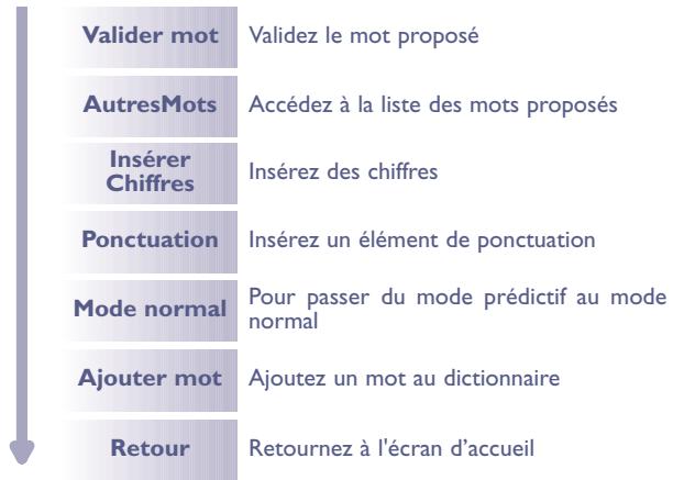 ALCATEL-LUCENT ALCATEL ONE TOUCH 511 - Aide à la saisie - 2