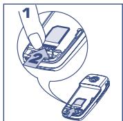 ALCATEL-LUCENT OT-525 - Insérer et extraire la carte SIM (1) - 2