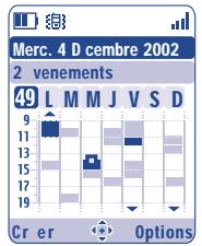 Merc. 4 D cembre 2002 2 venements 49 L M M J V S D 9 11 13 15 17 19 Cr er Options