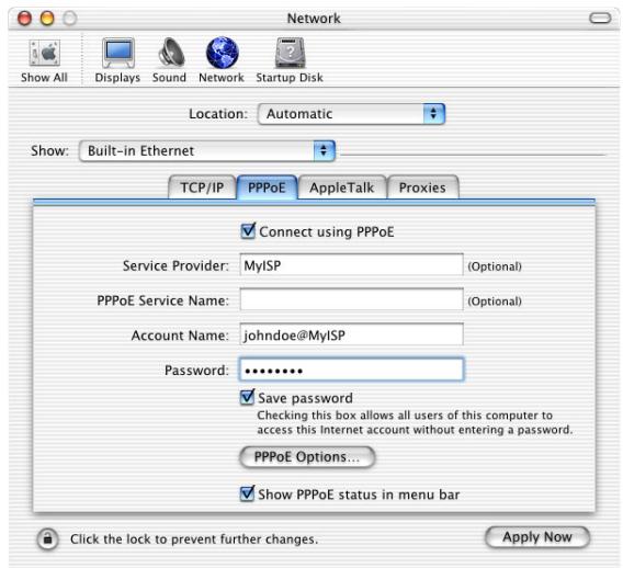 ALCATEL-LUCENT SPEEDTOUCH 580 - Utilisation du client de commutation PPPoE de Mac OS X - 1