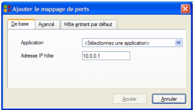 ALCATEL-LUCENT SPEEDTOUCH 580 - La fenêtre Ajouter mappage de ports s'affiche. - 1