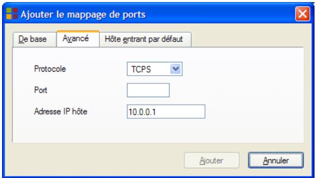 ALCATEL-LUCENT SPEEDTOUCH 580 - La fenêtre Ajouter mappage de ports s'affiche. - 2