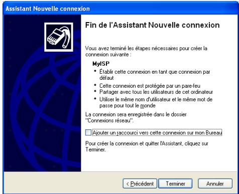 ALCATEL-LUCENT SPEEDTOUCH 580 - Utilisation d'une connexion large bande MS Windows XP - 8