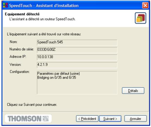 ALCATEL-LUCENT 570 - Détction du SpeedTouch™ - 7