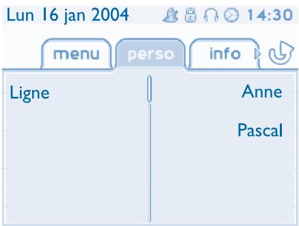 Lun 16 jan 2004 menu Perso info Ligne Anne Pascal