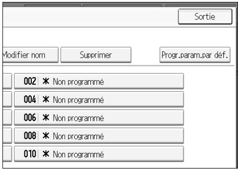 RICOH MP C4500 SCANNER REFERENCE - Enregistrement de valeurs initiales pour l'écran initial - 2