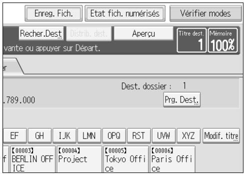RICOH MP C4500 SCANNER REFERENCE - Enregistrement du chemin d'accès vers un destinataire sélectionné dans le carnet d'adresses - 2