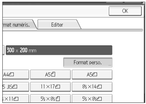RICOH MP C4500 SCANNER REFERENCE - Définition de la procédure de personnalisation de format lors de la numérisation d'un original entier - 4