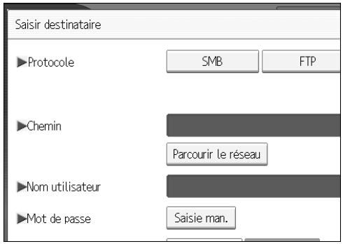 RICOH MP C4500 SCANNER REFERENCE - Définition du chemin d'accès à un dossier de destination dans une arborescence NDS ou un serveur NetWare - 1
