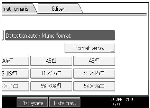 RICOH MP C4500 SCANNER REFERENCE - Définition de la procédure de personnalisation de format lors de la numérisation d'un original entier - 2