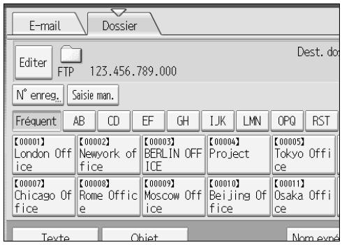 RICOH MP C4500 SCANNER REFERENCE - Enregistrement du chemin d'accès vers un destinataire sélectionné dans le carnet d'adresses - 1