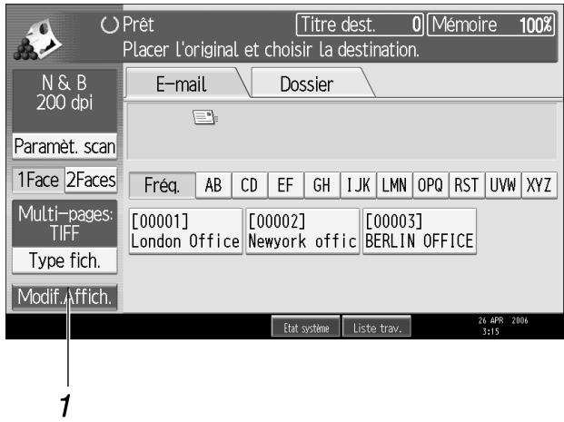 RICOH MP C4500 SCANNER REFERENCE - Exemple d'écran simplifié - 1