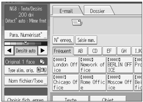 RICOH MP C4500 SCANNER REFERENCE - Utilisation de base pour l'envoi par E-mail de fichiers de données numériSES - 2