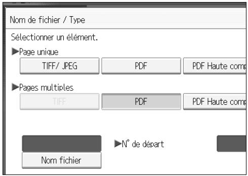 RICOH MP C4500 SCANNER REFERENCE - Appuyez sur [Nom fichier]. - 1