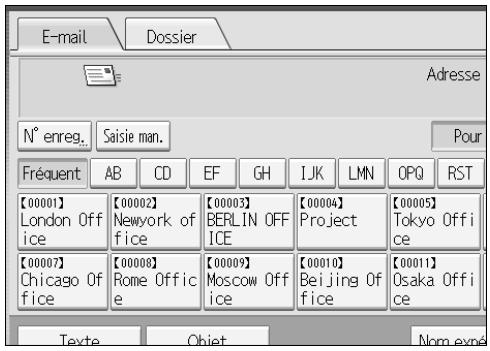 RICOH MP C4500 SCANNER REFERENCE - Saisie manuelle d'une adresse E-mail - 1