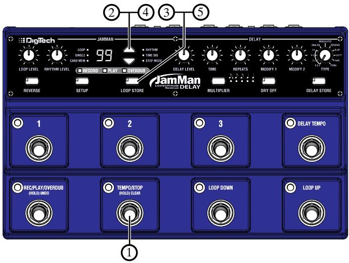DIGITECH JAMMAN DELAY LOOPER PHRASE SAMPLER - Copie d'une boucle dans une autre mémoire - 2