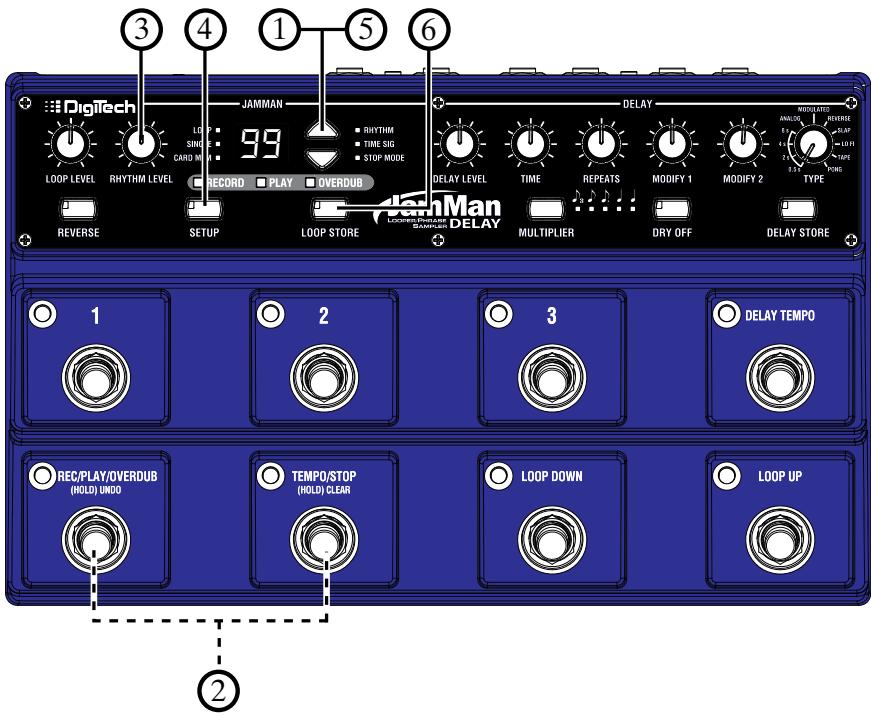 DIGITECH JAMMAN DELAY LOOPER PHRASE SAMPLER - Types de rythmes - 1