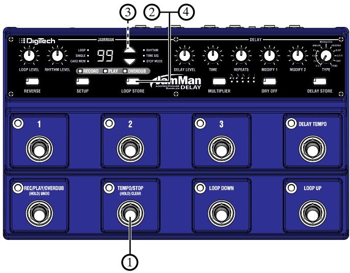 DIGITECH JAMMAN DELAY LOOPER PHRASE SAMPLER - Copie d'une boucle dans une autre mémoire - 1