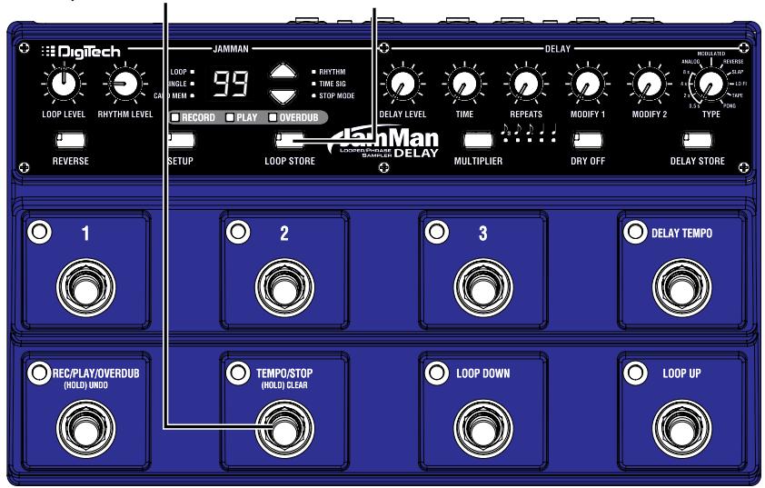 DIGITECH JAMMAN DELAY LOOPER PHRASE SAMPLER - Arrêtez la lecture/sauvegardez la boucle - 1