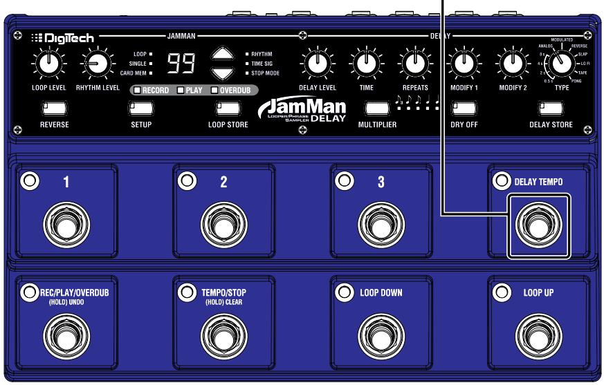 DIGITECH JAMMAN DELAY LOOPER PHRASE SAMPLER - Mise en œuvre - délai - 1