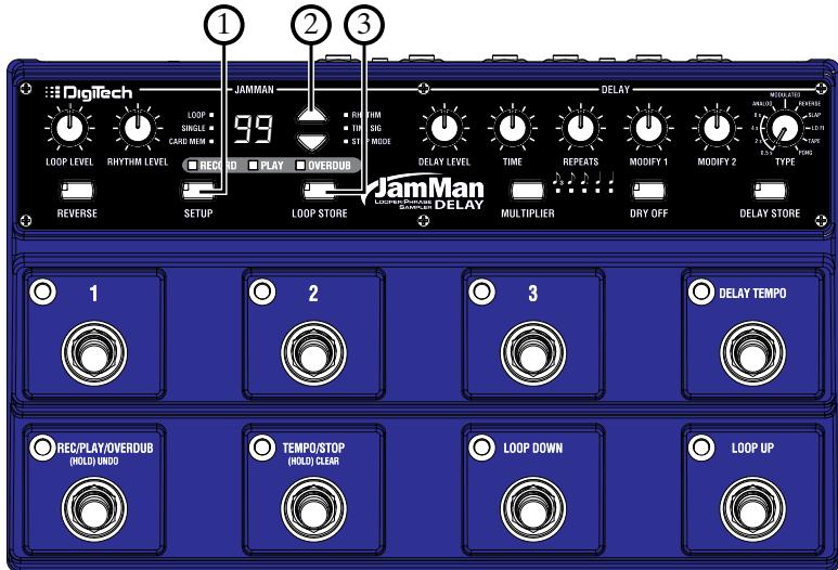 DIGITECH JAMMAN DELAY LOOPER PHRASE SAMPLER - Modes d'arrêt - 1