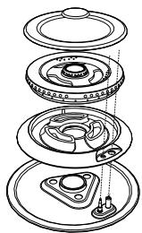 SMEG GKC95-3NLK - Position correcte des couronnes et des chapeaux - 1