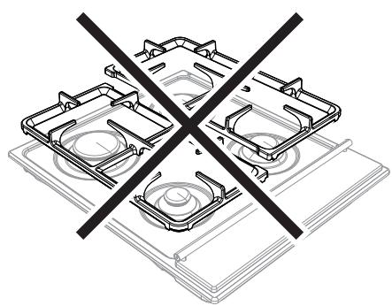 SMEG GKC95-3NLK - Position correcte des grilles - 2