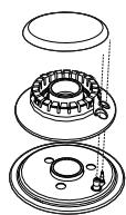 SMEG GKC95-3NLK - Position correcte des couronnes et des chapeaux - 2