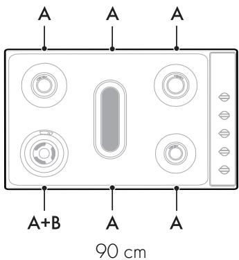 SMEG GKC95-3NLK - Fixation à la structure de support - 5