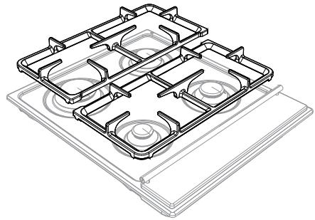 SMEG GKC95-3NLK - Position correcte des grilles - 1