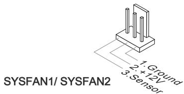 MSI 870-G45 - Connecteur d'alimentation du ventilateur : CPUFAN, SYSFAN1, SYSFAN2 - 2