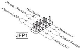 MSI G52-77151X1 - Frontpanel Anschluse: JFP1, JFP2 - 1