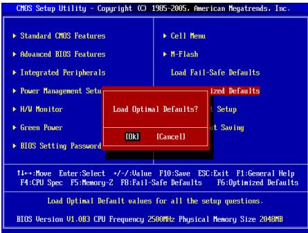 MSI G52-77151X1 - Load Optimized Defaults (最佳的版本目录) - 1