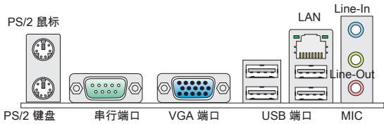 MSI MS-7623 760GM-P33 - 后置面板 - 1
