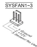 MSI NF725-C21 - 팬 전원 커넥터: CPUFAN, SYSFAN1\~3 - 2