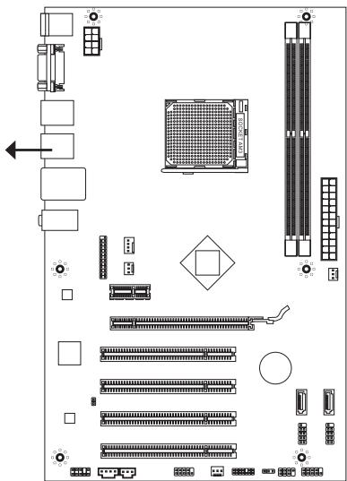 MSI NF725-C21 - ОТВЕРСТИЯ ДЛЯ ВИНТОВ - 1